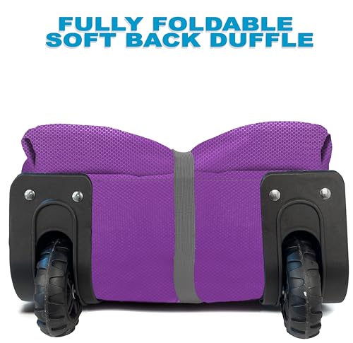 Bago Rolling Duffle Bag with Wheels - 30" 100L Foldable Weekender Bag, Waterproof Travel Duffel Bag, Heavy Duty lightWeight Duffle Bag for Traveling, Rolling Duffel Bag with Wheels (Purple2023) - Image 2