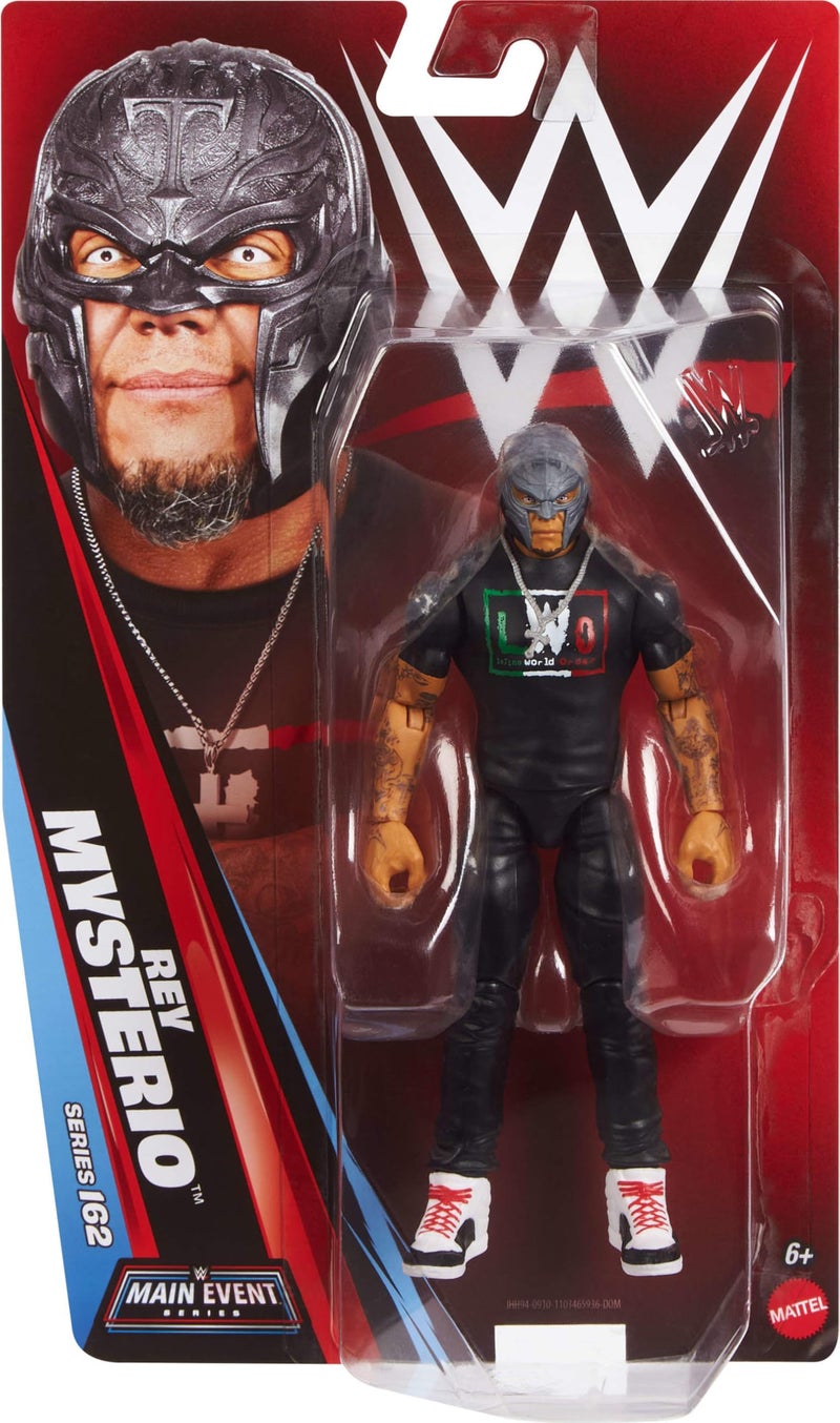 WWE Mattel WWE Rey Mysterio Action Figure, Main Event Series #162, 6-inch Collectible Superstar with 104 Articulation Points & Life-Like Look - Image 1