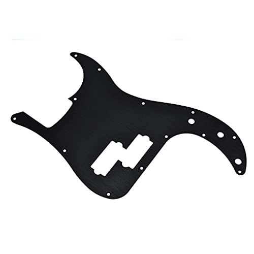 KAISH 13-Hole Metal Aluminium Anodized P Bass Style Pickguard American Modern Style Standard Bass Pick Guard for Precision P Bass Black - Image 3