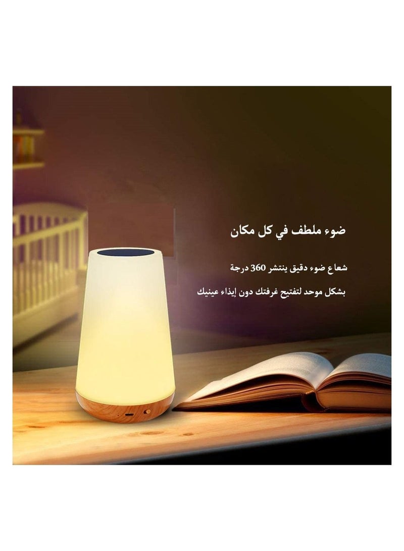 Y&D Night Light, Remote Control Touch Table Lamp, 5-Level Dimmable Bedside LED Kids Desk Lamp with Timer Function, Neon Light 13 Colors, Portable Cordless, Rechargeble, Bedroom - Image 2