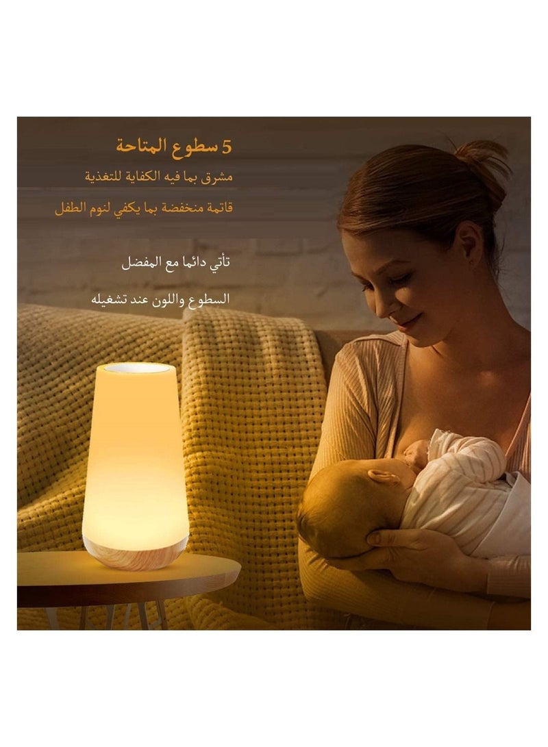 Y&D Night Light, Remote Control Touch Table Lamp, 5-Level Dimmable Bedside LED Kids Desk Lamp with Timer Function, Neon Light 13 Colors, Portable Cordless, Rechargeble, Bedroom - Image 5