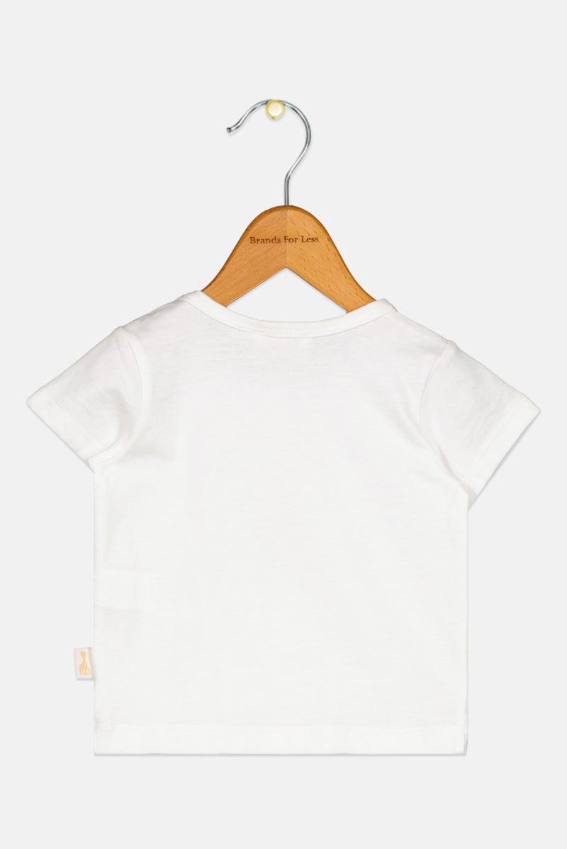 Sophie la girafe Toddlers Girl Brand Logo Short Sleeves T-Shirt, White - Image 2