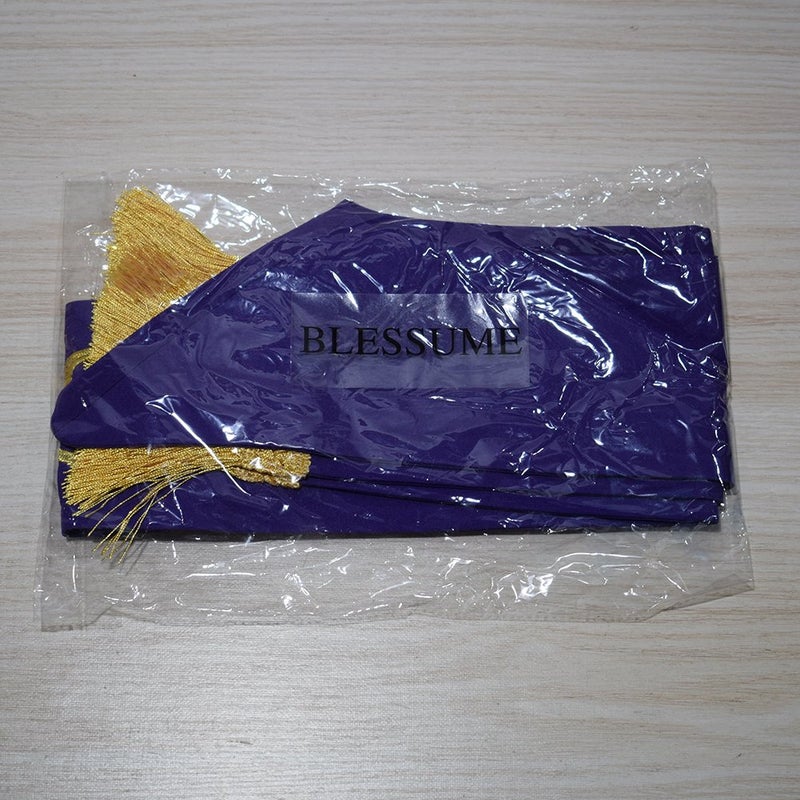 BLESSUME Purple Stole Chasuble Clergy Pastor Embroidery Stole - Image 3