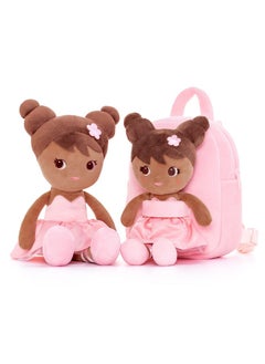 Lazada Girls Backpack With Doll Toddler Toys Baby Girls Gifts Rag Dolls Brown 9.5“  - Image 5