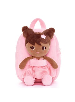 Lazada Girls Backpack With Doll Toddler Toys Baby Girls Gifts Rag Dolls Brown 9.5“  - Image 3