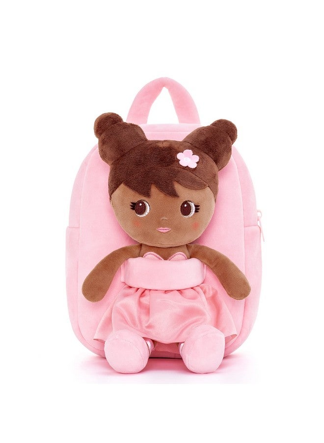 Lazada Girls Backpack With Doll Toddler Toys Baby Girls Gifts Rag Dolls Brown 9.5“  - Image 3