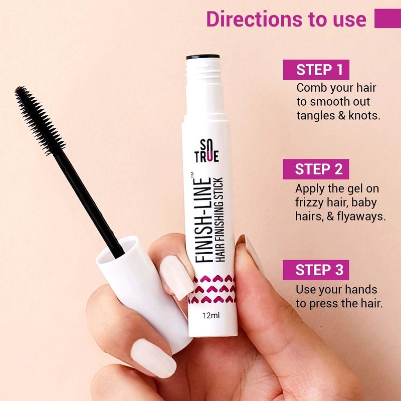 ‎SOTRUE Sotrue Finish Line Hair Finishing Stick For Women 12ml Anti Flyaway for Smooth NonGreasy and NonOily Look For all Hair Types - Image 4