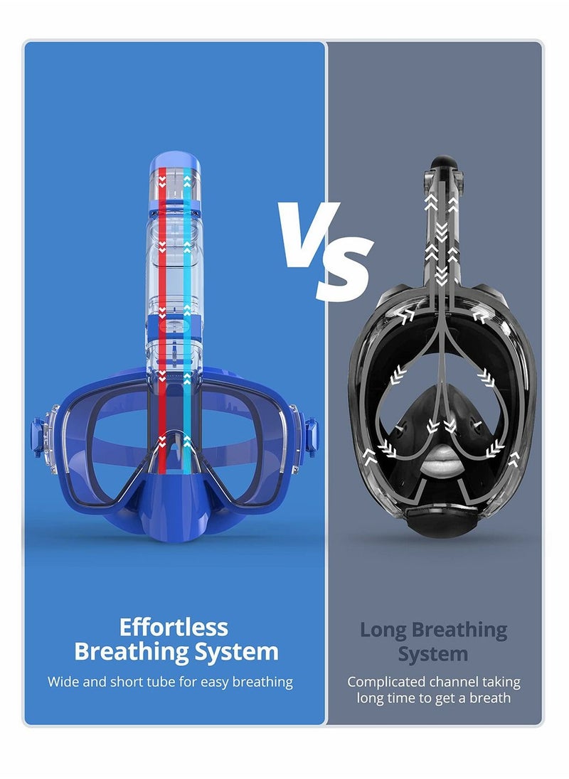 Excefore Snorkel Mask Scuba Mask Anti Fog Anti Leak with Camera Mount Diving Mask Snorkeling Mask for Adults and Young  - Image 5