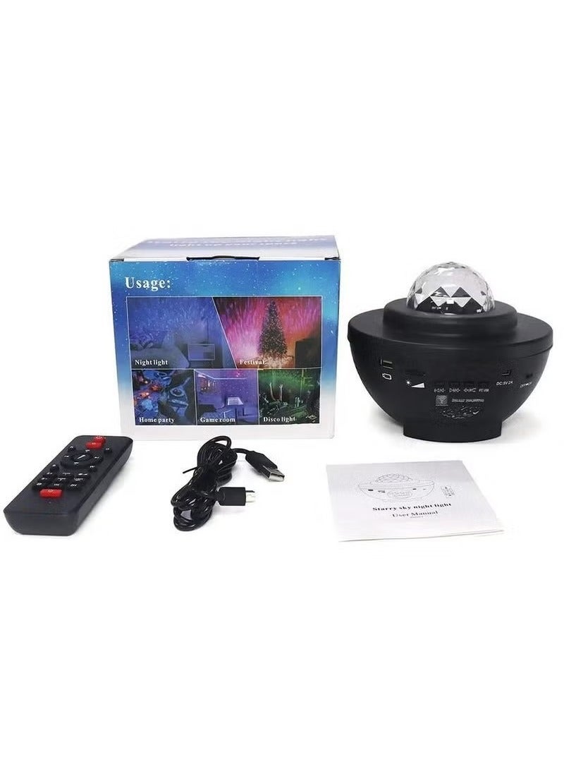 TIGER Starry Projector Nightlight – Bluetooth & USB Music Player, Romantic Lamp with 14 Lighting Modes, Remote Control – Ideal for Bedrooms, Gatherings, and Relaxation – Black​  - Image 3