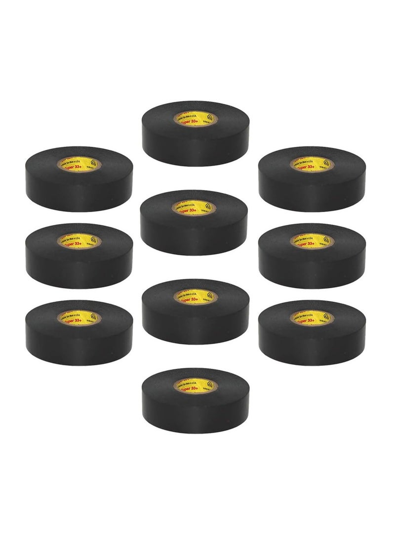 3M Scotch 3M Scotch Super 33+ Vinyl Electrical Tape 75 Inch by 66 Feet 10 Pack 