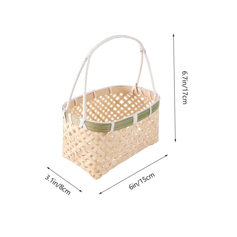 Large Handmade Bamboo Woven Storage Basket For Home No Color - Image 3