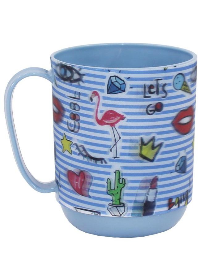 Titiz - 3D Funny Glass 350 ML (Blue Flamingo) - Image 1