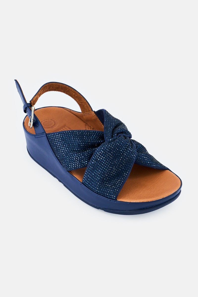 FitFlop Women Twiss  Crystal Adjustable Buckle Sandal, Navy - Image 1