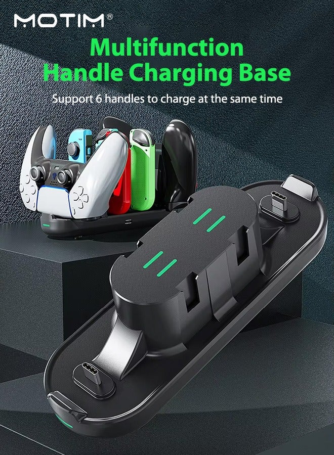 Motim Controllers Charging Dock for Nintendo Switch, 6 in 1 Charging Station with LED Indication, Including Charging Cable, Fast Charging Dock Station for Switch Joy-Con/PS5/xbox Controllers  - Image 3