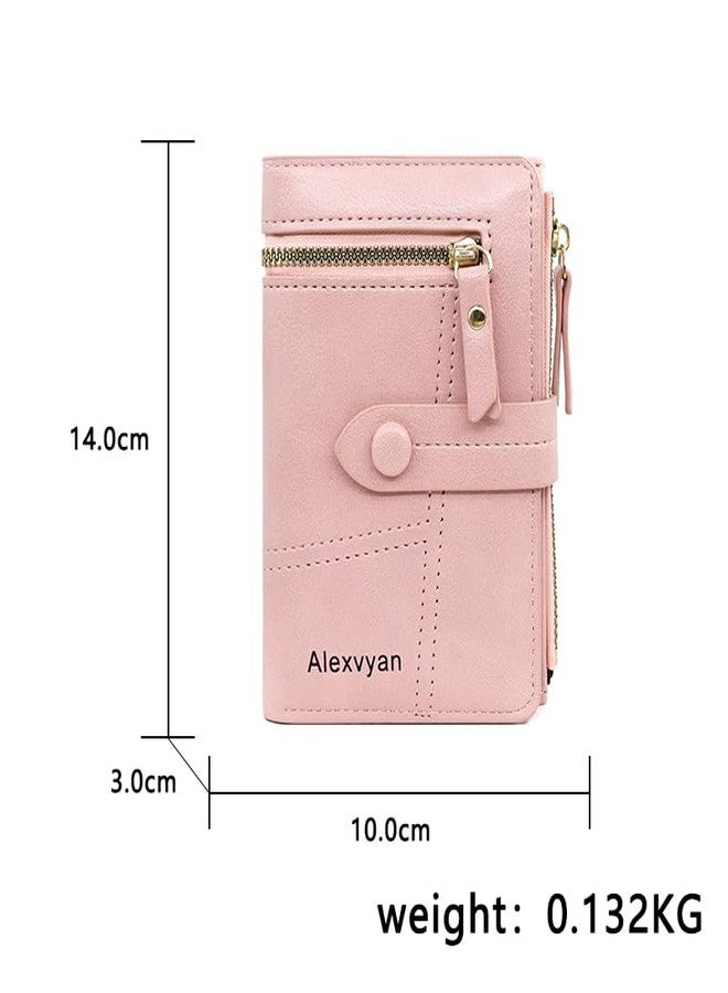 Alexvyan Medium Pink Women's Purse Wallet Organizer Female Hand Clutch Women/Ladies/Girls Wallets Credit Card Holder - Image 2