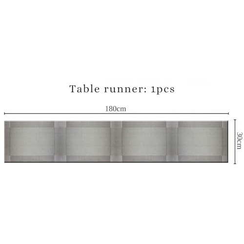 TASKHOUSE Table Runner Non-Slip, Durable PVC Woven Vinyl, Stain Resistant for Kitchen, Dining Table, Bedroom (Silver, Pack of 1) - Image 2