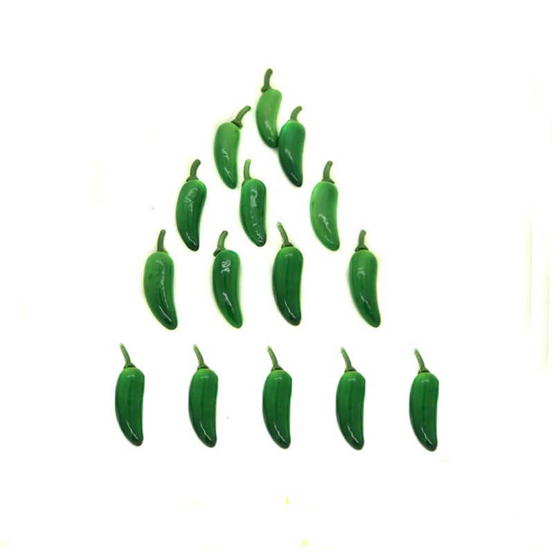 60 Pcs Mini Simulation Peppers Lightweight Play Food For Color Recognition - Image 3