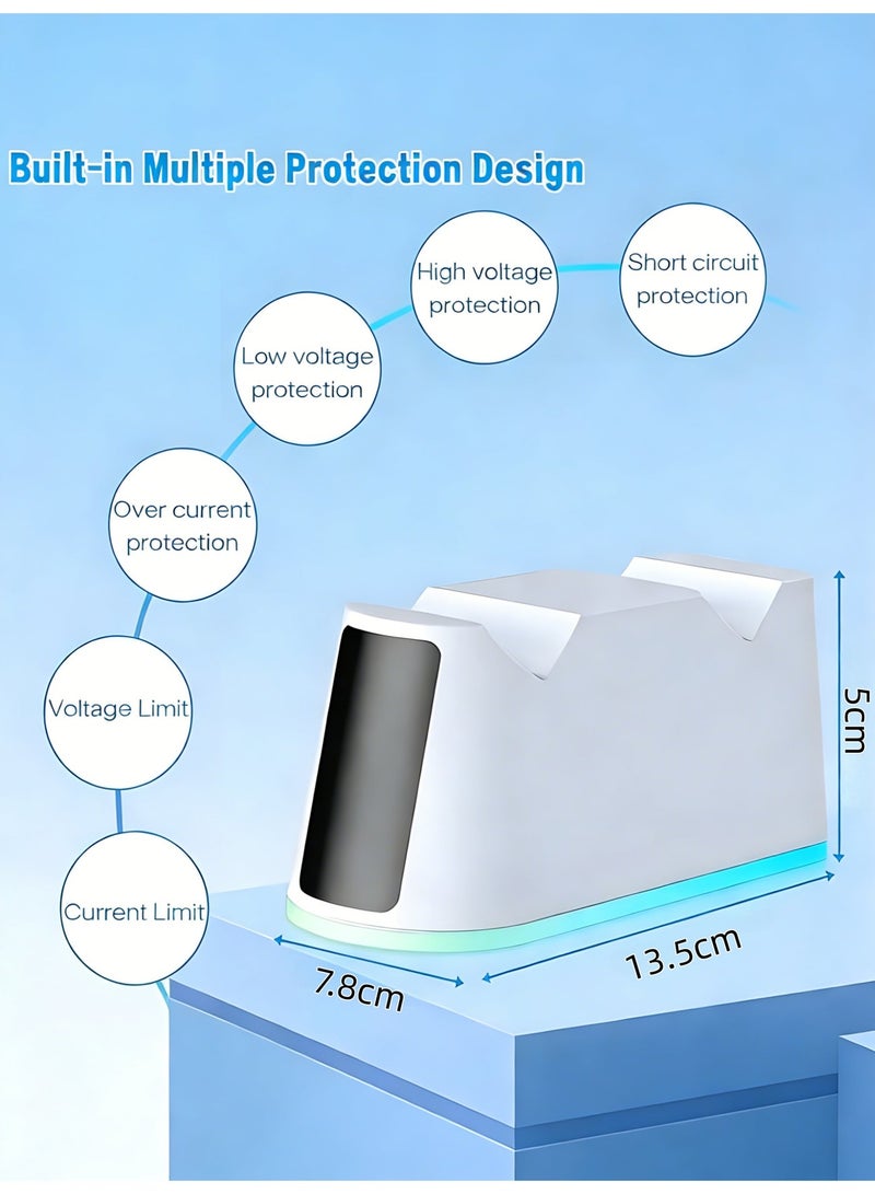 Closeli PS5 Controller Charging Station, PS5 Charger Stand,PS5 Fast Charging Dock, Adjustable RGB Light, LED Indicator, Type-C,Click-In Design, Safe Intelligent Protection,PS5 Charger Stand,PS5 Accessories - Image 5