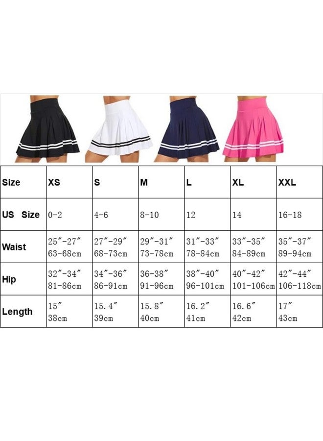 ThreeH High-Waisted A-Line Pleated Skirt Girls School Uniform Mini Skirt Built-In Lining Shorts Women Golf Tennis Skirt Skorts Black - Image 4