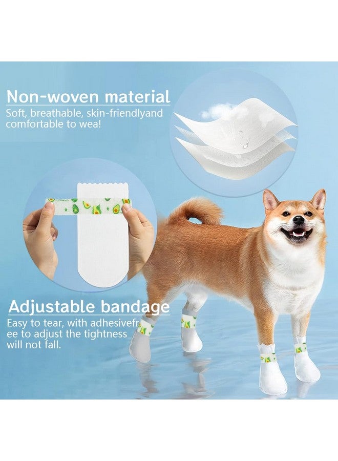 Qpets أحذية الكلاب Qpets® 20 قطعة، غطاء حذاء الكلاب الخارجي، أحذية المشي للحيوانات الأليفة مقاومة للماء، أحذية الكلاب غير المنسوجة بتصميم بطانة وضمادة سهلة التمزق، م - Image 4