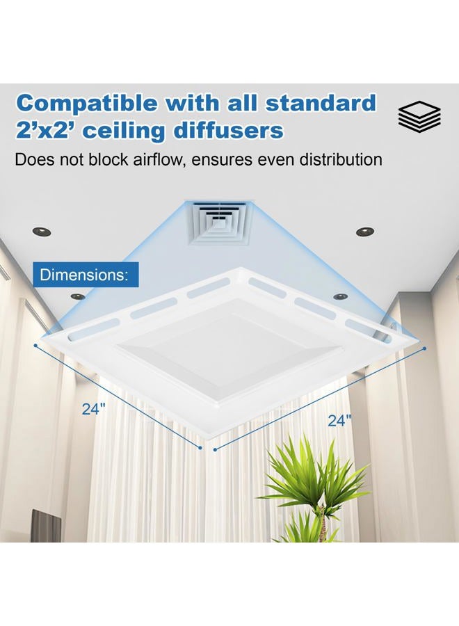 Fancat 4-Way Ceiling Air Vent Deflector 24"x24", Fits Standard 2' x 2' Ceiling Grid, Tool-Free Installation, Airflow Redirector for Offices, Classrooms, and Commercial Spaces - Image 3