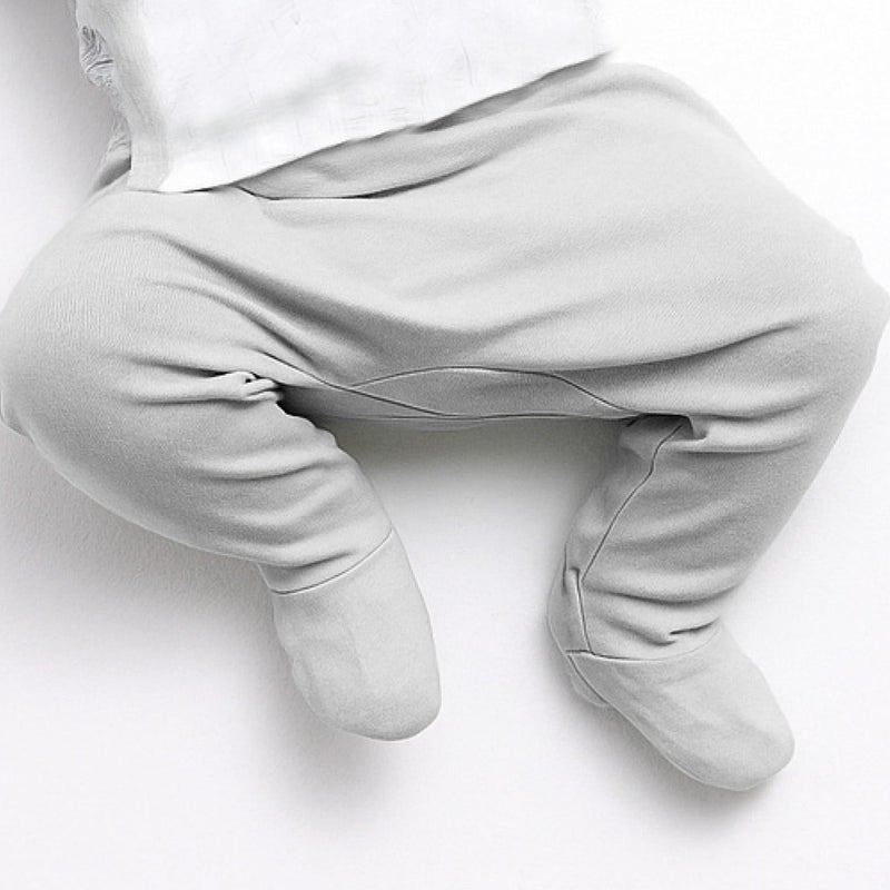 Butterblu Fallon 3-Pack Footed Pants 100% Organic Cotton Bottoms for Baby Boys & Girls, Gray Twinkle, 0-3 Months - Image 3
