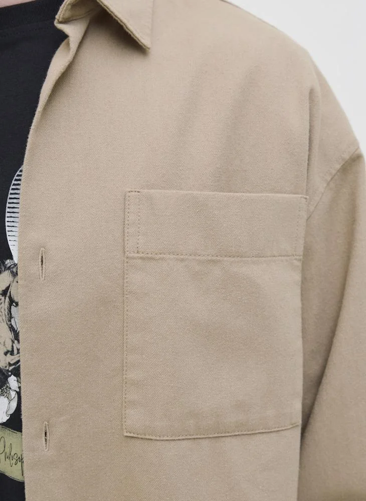 JJ Rebel solid Regular Fit Overshirt