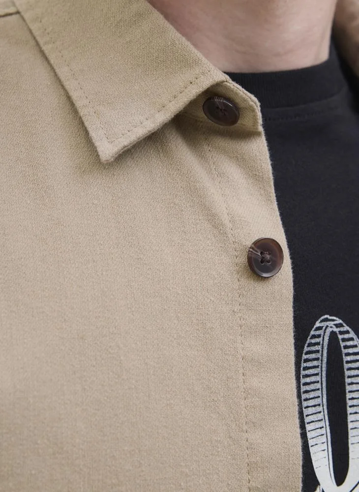JJ Rebel solid Regular Fit Overshirt