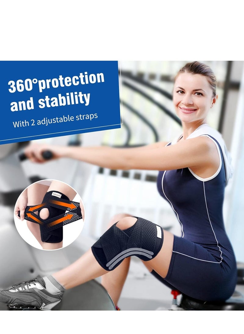 KASTWAVE Professional Knee Brace with Side Stabilizers, Adjustable Knee Support with Meniscus Pad& Patella Gel Pad for Meniscus Tear Knee Pain ACL MCL Injury Recovery Men & Women, Workout, Sports (L)  - Image 4