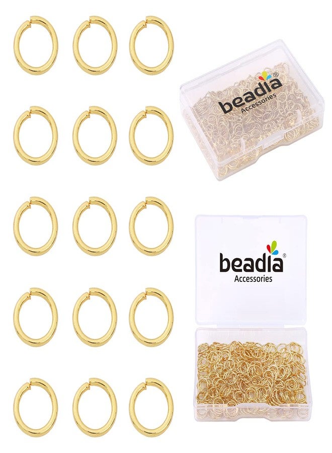 BEADIA 14K Gold Plated Jump Rings Non Tarnish 7mm 300pcs for Jewelry Making Findings - Image 1