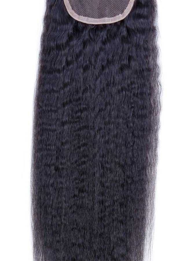 أودير وصلة شعر أودير، مقاس 14 بوصة، شعر برازيلي طبيعي 150%، كثافة 150%، دانتيل سويسري معقود يدويًا، درجة 9A، شعر ياكي طبيعي غير معالج، بدون عقد مبيضة، لون طبيعي. - Image 5