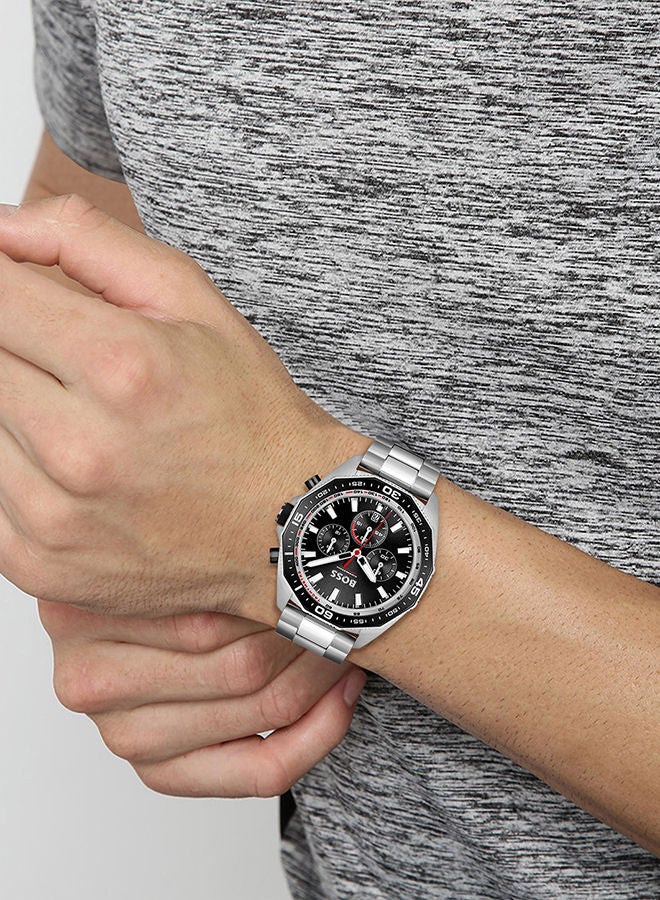 HUGO BOSS Men's Chronograph Round Stainless Steel Wrist Watch 1513971 - 44 mm - Image 4