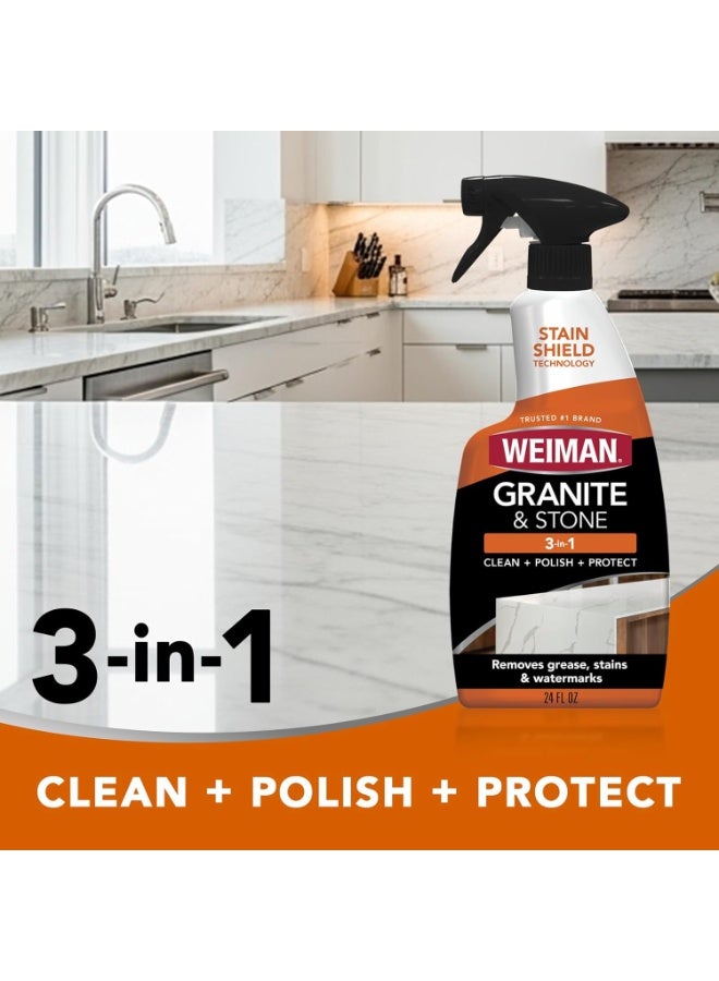 Weiman Granite Stone Clean, Polish and Protect - 24 Ounce - Image 3