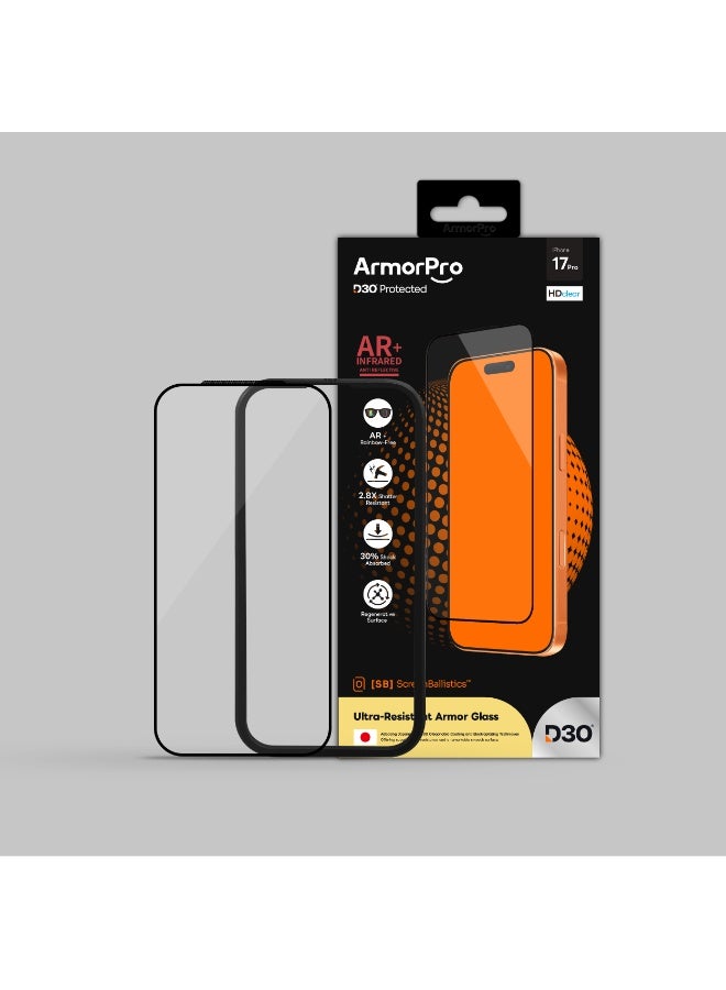 ArmorPro iPhone 17 Pro, D3O Screen Protector, D3O Shock Protection, HD Clarity, Anti-Reflective Clear - Image 4