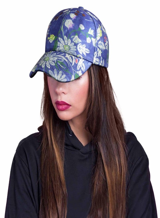 VRITRAZ Women Polyester Stylish Sun Protection Baseball Caps, Summer , Sports Caps With Adustable Strap (Blue 3), Free size - Image 1
