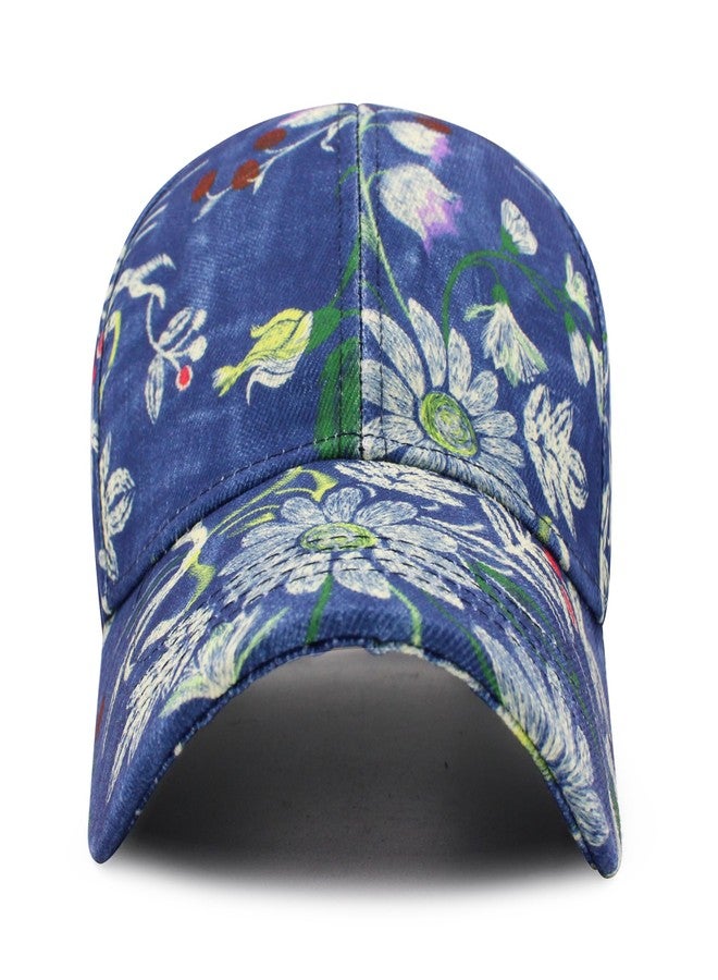 VRITRAZ Women Polyester Stylish Sun Protection Baseball Caps, Summer , Sports Caps With Adustable Strap (Blue 3), Free size - Image 3
