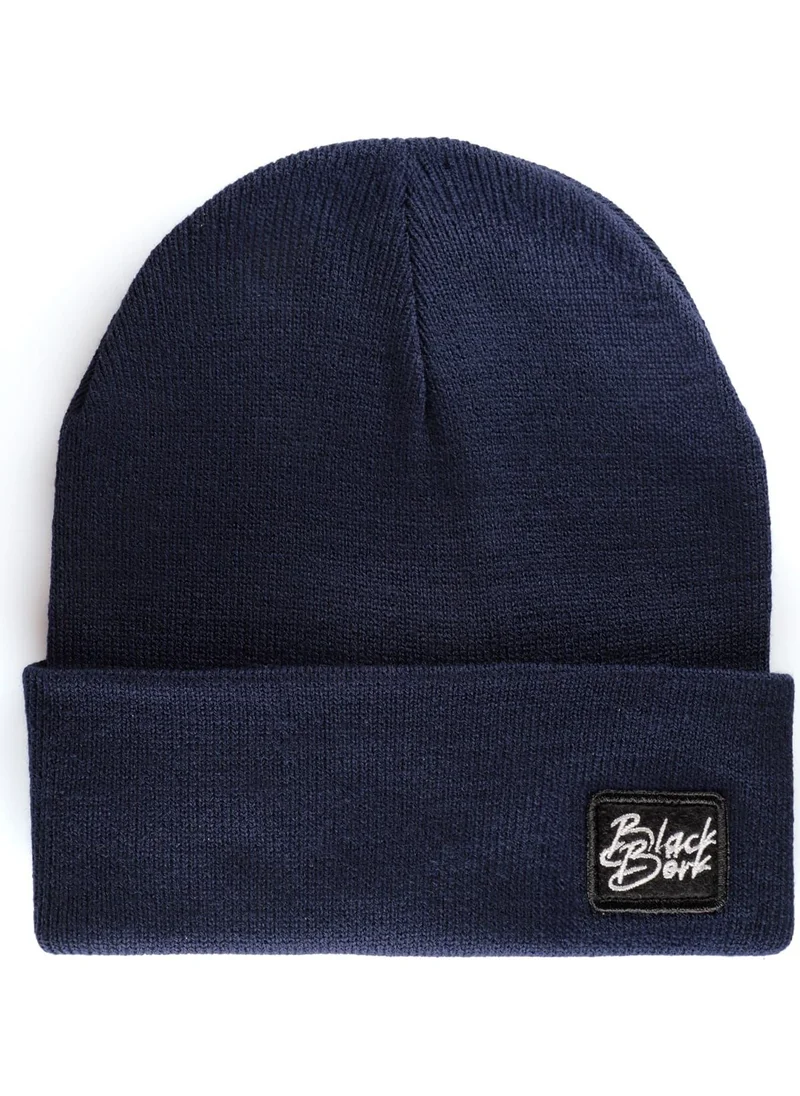 Black Börk Blackbörk V1 Acrylic Finger - Unisex Navy Blue Beanie with 1 Code Logo