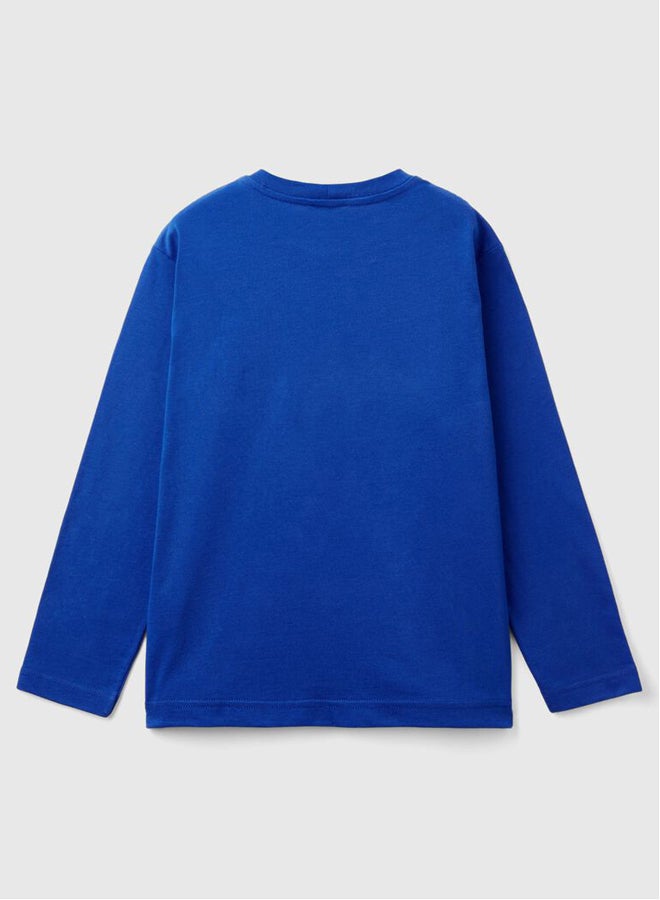 بينيتون تيشيرت أولاد مطبوع بأكمام طويلة - Image 2