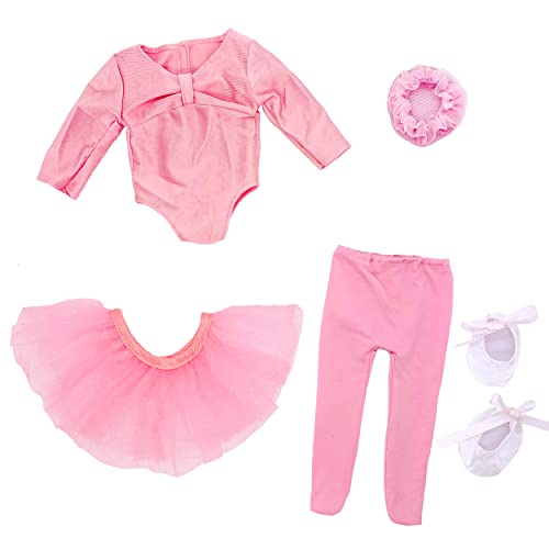 SAIBURAZ 18" Doll Clothes Ballet Ballerina Outfits 5pcs Dance Dress for American OG18 Inch Doll Accessories Sets Girl Doll Clothes Gifts - Image 2