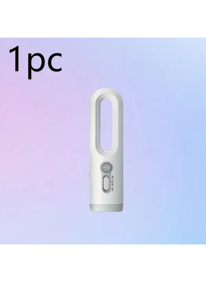 White Portable USB Rechargeable LED Floodlight Handheld Flashlight For Indoor Reading - Image 1