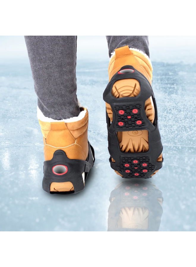 VANGELO Tungsten Ice Cleats with Straps for Winter Boots and Shoes Anti-Slip Grippers on Ice Snow Surface with Reflective BackSize L-XL - Image 5