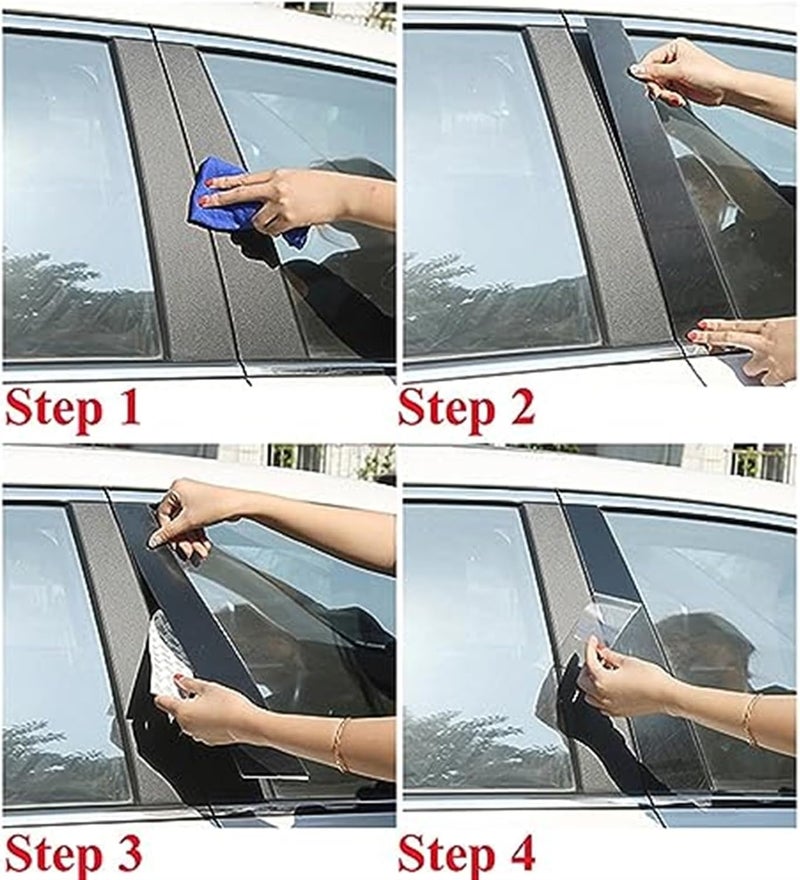 Wivplex Black Window Pillar Trim for Nissan - Image 3