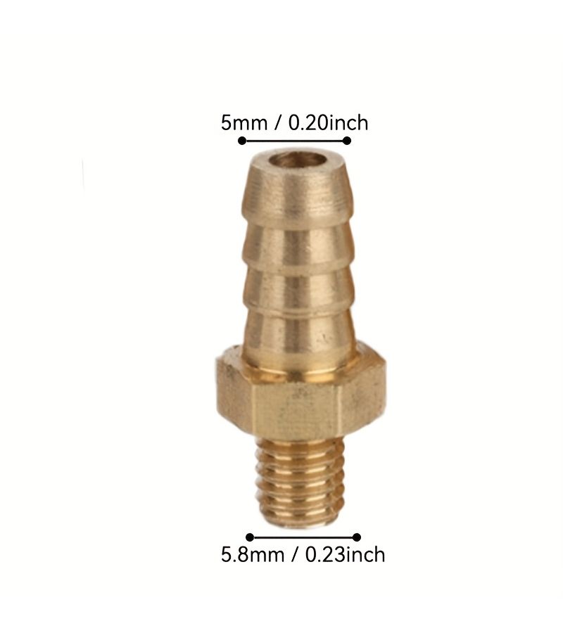 قطعتان من M4 0.7 خيط ذكر متري ملحق محول طرف خرطوم بقطر 4 مم - Image 2