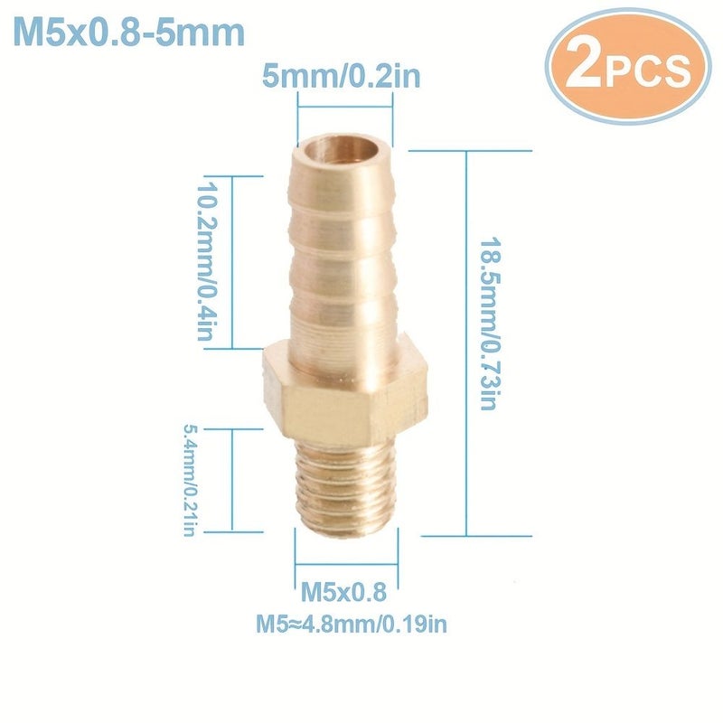 قطعتان من M4 0.7 خيط ذكر متري ملحق محول طرف خرطوم بقطر 4 مم - Image 5