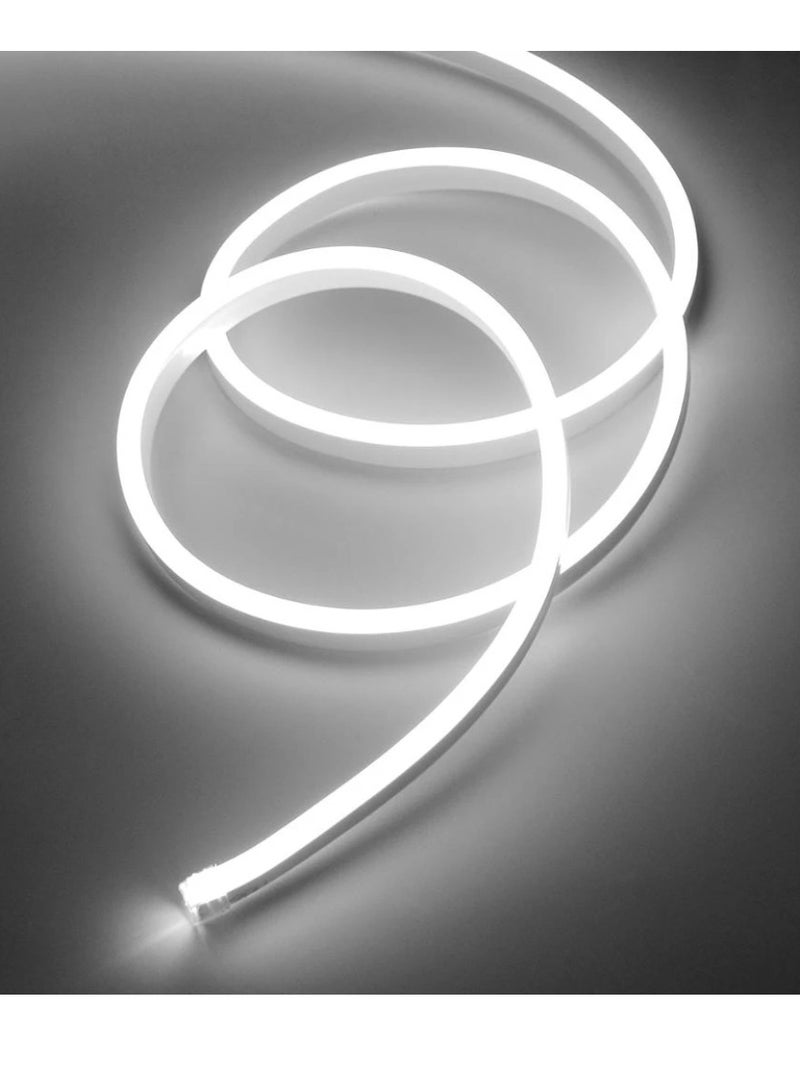 شريط إضاءة LED عالي الجودة 120 LED عالي السطوع IP44 LED شريط ضوء نيون 2835 SMD مع موصل LED بقابس أمريكي للديكور الداخلي والخارجي وغرفة الإضاءة وديكور المطبخ أبيض بارد 5 متر  - Image 3