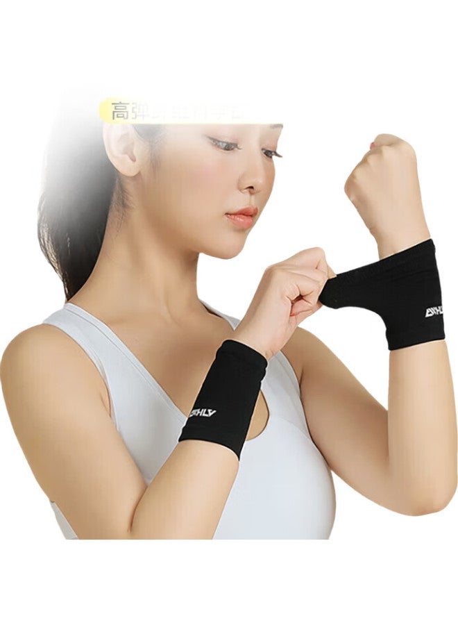 DM D&M Sports Wrist Guards For Men And Women, Wrist Protectors For Training, Basketball, Badminton, Fitness, Imported From Japan, Black, Two-Pack - Image 1
