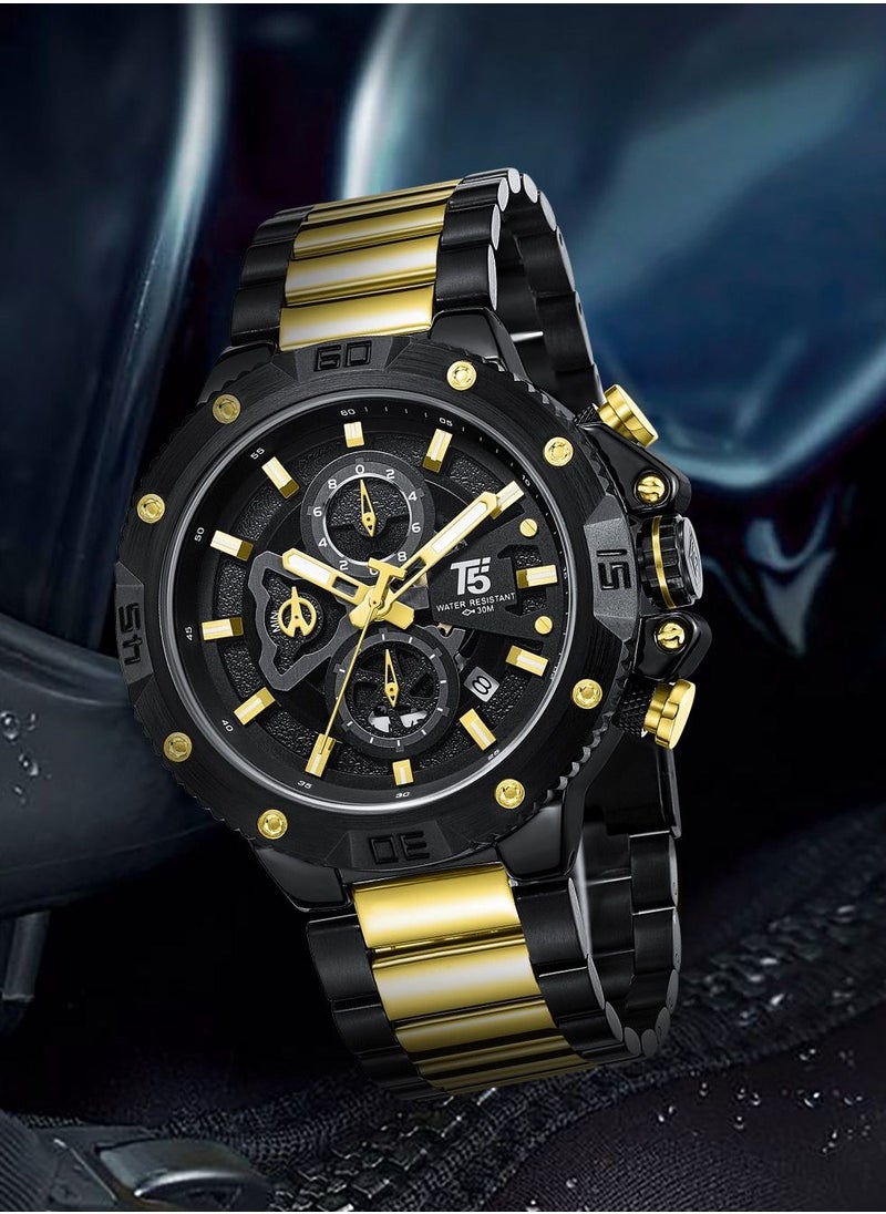 T5 - T5 Men's Chronograph Stainless Steel Watch - Image 1