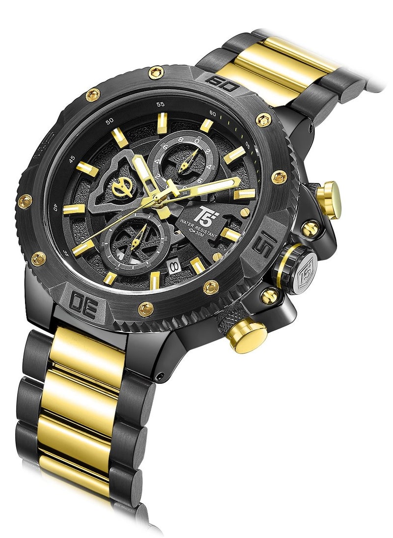 T5 - T5 Men's Chronograph Stainless Steel Watch - Image 1