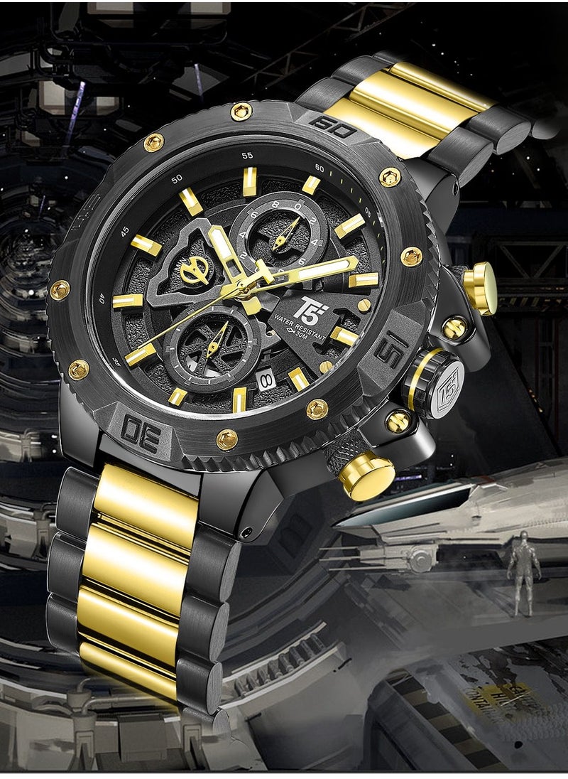 T5 - T5 Men's Chronograph Stainless Steel Watch - Image 1