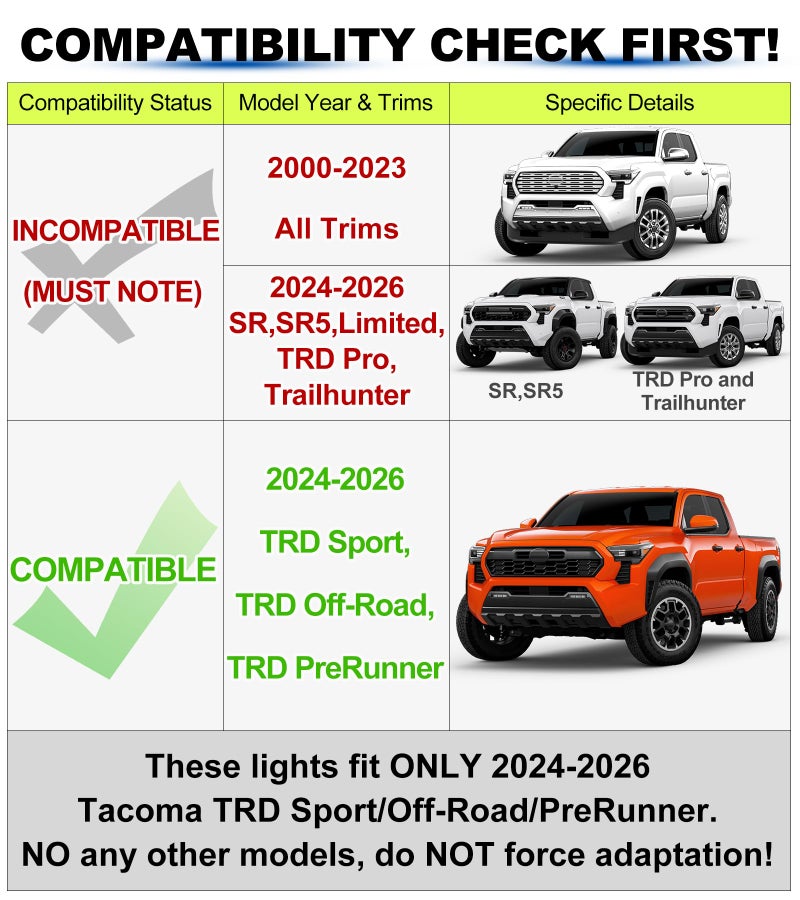 NEOXIST Direct-Snap LED Grill Lights for 2024 2025 2026 Toyota Tacoma 4th Gen Accessories Raptor Grille Light Bar, Only Fits TRD Sport/Off Road/PreRunner (RGB) - Image 2